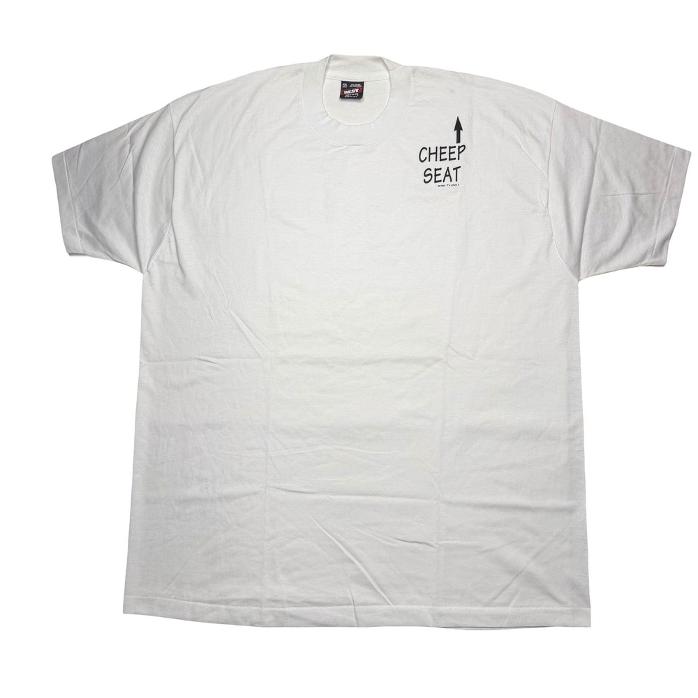Vintage 90s Cheep Seat Funny Quote Shirt View 2